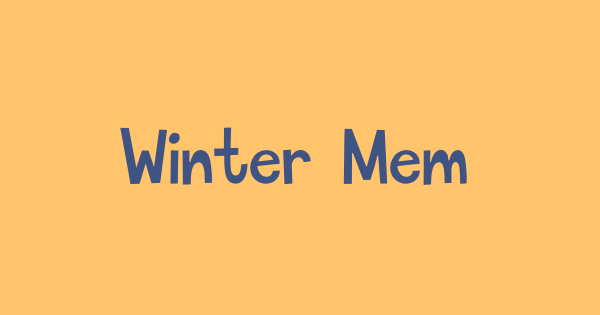 Winter Memo font thumb